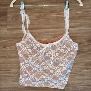 White Lace Tank Top